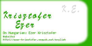 krisztofer ezer business card